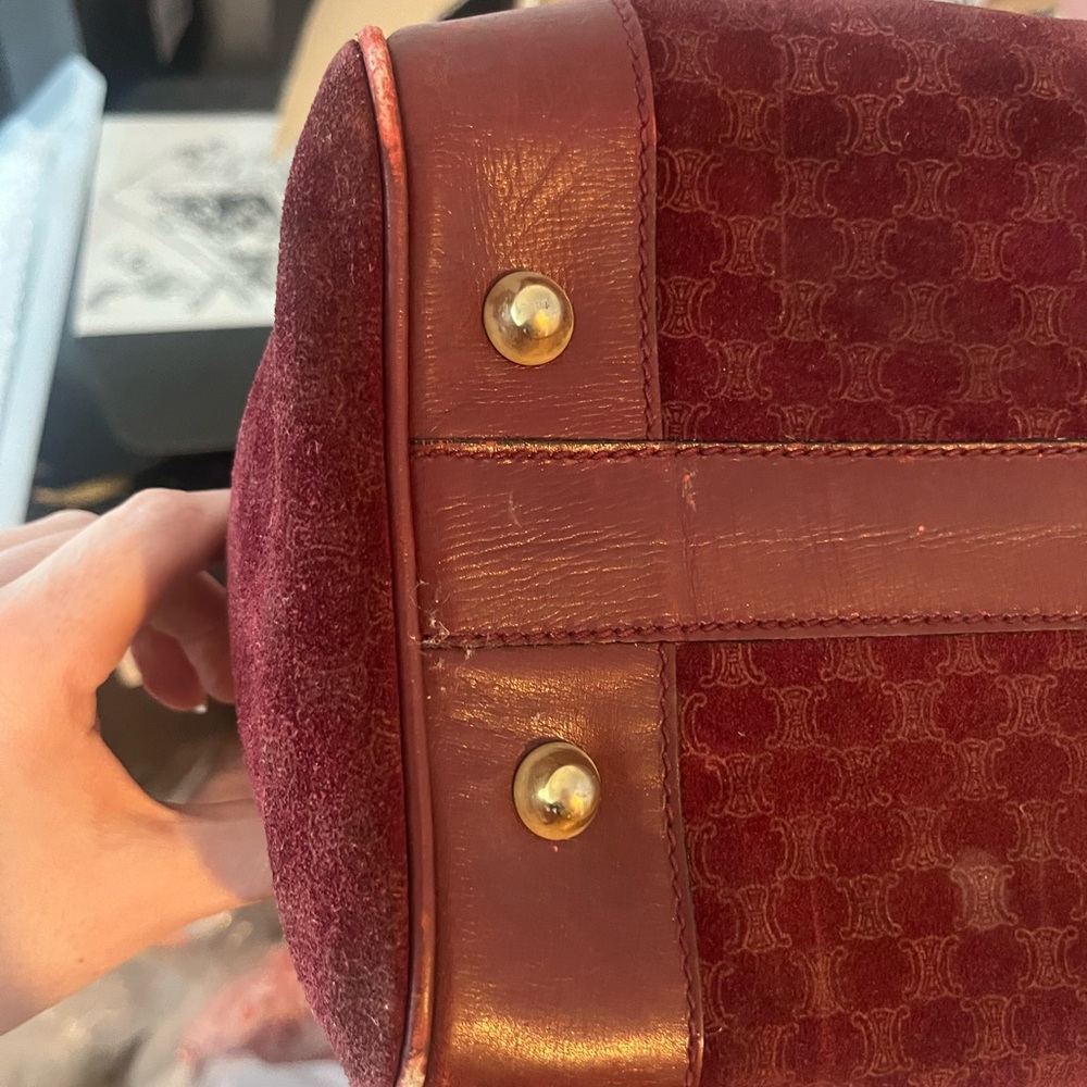 Celine Suede Boston Bag Large - Picture 13 of 15